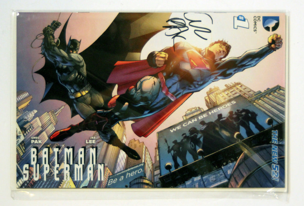 BATMAN/SUPERMAN #1 - super rare Jim Lee "We Can Be Heroes" variant cover - signed by Greg Pak