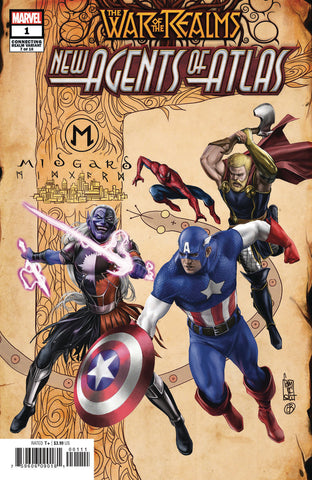 WAR OF THE REALMS: NEW AGENTS OF ATLAS #1 - Camuncoli variant - signed by Greg Pak